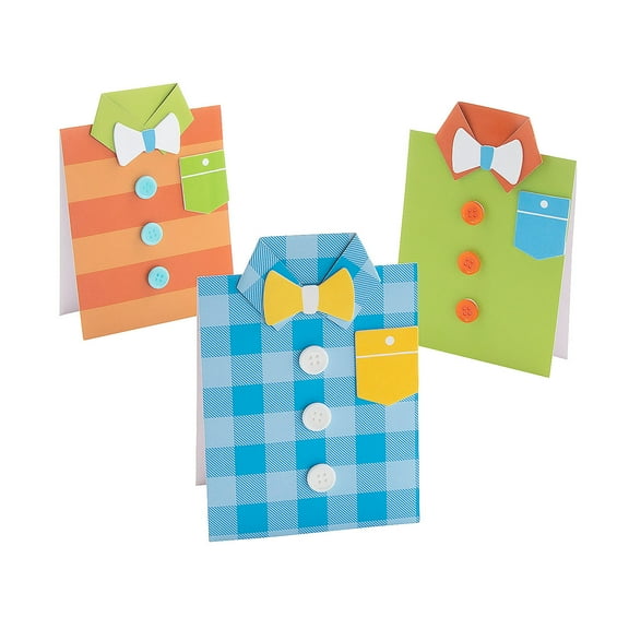 Father’s Day Shirt Card Craft Kit, Makes 12, Craft Kits, Father's Day, 12 Pieces