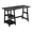 Black, variant on Pemberly Row Contemporary Wood Trestle Desk with Shelves in Cherry