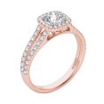 thumbnail image 2 of 1 Carat T.W. Diamond Split-Shank Single Halo 14kt Rose Gold Engagement Ring, 2 of 4