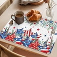 thumbnail image 3 of Independence Day Placemats Set of 4 Eucalyptus Leaves Blue Red Pentagram Place Mats Indoor Wipeable Table Mats Washable Cloth Dining Table Placemats for Kitchen Holiday Party Home Decor 13x19 Inch, 3 of 9