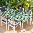 thumbnail image 2 of Blueberry Botanical Table Cloths for 5 Foot Rectangle Tables, Green Spring Leaves Branches Patio Waterproof Elastic Fitted Tablecloths, Washable Rectangular Table Cover for Camping, 2 of 8