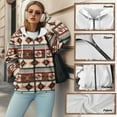 thumbnail image 6 of FOR U DESIGNS Aztec Tribal Zip Up Hoodies for Women Trendy Oversized Hooded Size XL Ladies Comfortable Zipper Hoodie Long Fall Jackets for Women Sportswear with Drawstring, 6 of 7