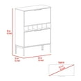 thumbnail image 4 of Modern Bar Cabinet, Gray Charisma, Six Built-in Wine Rack, Double Door Space Saver, 4 of 7