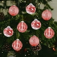 thumbnail image 4 of FastXmas Large Glitter Christmas Tree Ornaments, 9ct 3.15 inches Xmas Hanging Ball Christmas Tree Decorations Set, Shatterproof Plastic Hanging Xmas Tree Theme Ball Bulk for Xmas Indoor Party Decor, 4 of 7