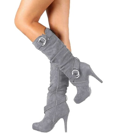 

Womens Fashion Winter Large Size Boots For Boots Pointed Soled Thick High Heels Boots Shoes Summer Winter Cowboy Boots Shoes Cowgirl Western Trendy Hiking Work Boots for Rain Snow Weather