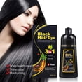 thumbnail image 3 of Black Hair Dye Shampoo 3 In 1 | Organic Hair Color 500mL | Hair Color Shampoo Grey Coverage In Minutes, Ammonia Free Instant Coloring Gift For Mom Dad, 3 of 9