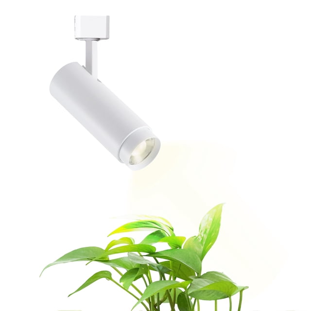 FSLiving J-Type Track Lighting Heads Full Spectrum for Indoor Plants Linear Look White Rotation Design Lights with Gimbaled Spot Adjustable Zoom Kitchen 1 Light Idea for Large Plant Light