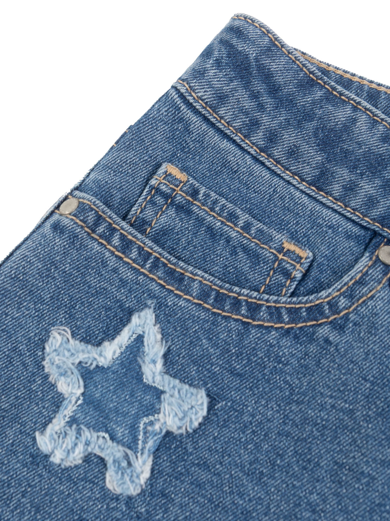 Wonder Nation Girls Baggy Denim Shorts, Size 5-18