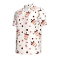 thumbnail image 2 of Balery Boba Milk Tea Printed Men’s Short Sleeve Polo Shirt, Midweight Men's Shirt,Golf Polo shirts -Medium, 2 of 9