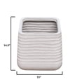 thumbnail image 3 of Stone Square Planter | 14” | White Elegance with Gray Speckles| Vintage Home, 3 of 3