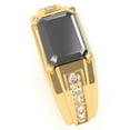 thumbnail image 3 of Men's Black Onyx Diamond Channel Ring In Solid 14k Yellow Gold, 3 of 6