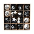 thumbnail image 3 of 52 piezas de decoraciones colgantes para de Navidad, adornos de bolas de Navidad, colgantes surtidos para fiesta de de Navidad, año Nuevo, Negro, 3 of 8