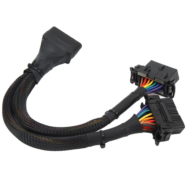 1 IN 2 OBD2 Extension Cable, OBD2 Connector Cable 16Pin Impact Proof Durable For Car