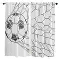 thumbnail image 2 of Soccer Football Net Sketch Curtain For Living Room Kids Bedroom Kitchen Window Curtains Home Essentials Interior Drapes, 2 of 6
