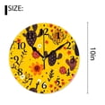 thumbnail image 2 of 10 Inch Wall Clock Battery Operated Silent Clock Decorative for Office, Kitchen, Outdoor, Living Room，Cacti Palm Leaves Jungle Flowers Elegant, 2 of 4