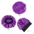 thumbnail image 3 of Gorro de dormir de satén para mujer, gorros de ducha con banda elástica ancha para cabello rizado largo Natural, accesorios de baño, nuevo, 3 of 4