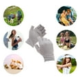 thumbnail image 5 of Unique Bargains 1 Pair Anti-slip Sunprotection Half Finger Manicure Gloves Gray, 5 of 6