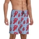 thumbnail image 2 of Balery Cartoon Lobsters 2 Pantalones cortos de pijama de punto de algodón para hombre con cinturilla y bolsillos-XX-Large, 2 of 6