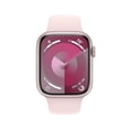 thumbnail image 2 of Restored Premium Apple Watch Series 9 (GPS, 45mm) Pink Aluminum Case with Light Pink Sport Band M/L (Refurbished), 2 of 5