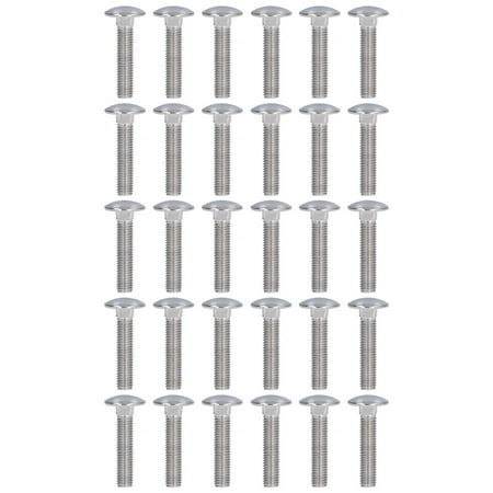 

Flash Sale 30Pcs Carriage Bolts A270 Stainless Steel Squares Neck Round Domed Bolts for MachineryM10x45