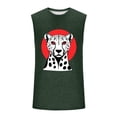 thumbnail image 3 of Eltusu Men's Tank Tops, Fashion Crewneck Sleeveless Pullover Graphic Tee Army Green Size XL, 3 of 5