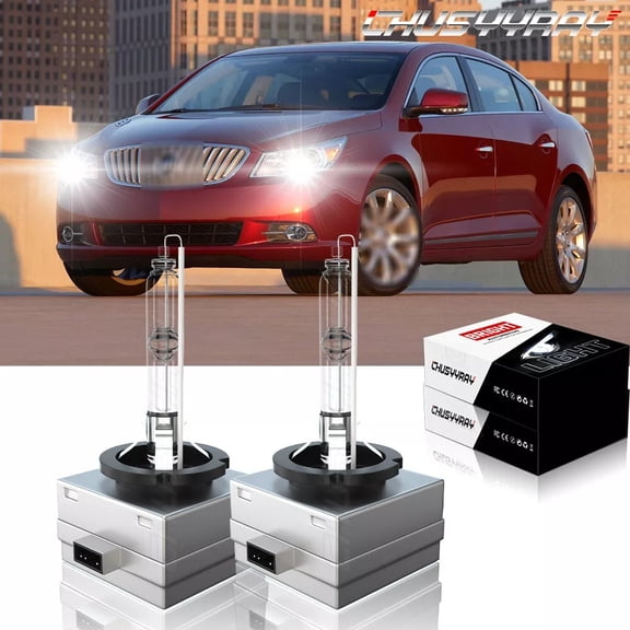 For Buick LaCrosse 2010-2013 High & Low Beam - Front Xenon HID Headlight Bulbs 6000K White 2 Pack