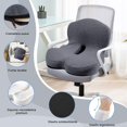 thumbnail image 4 of Cojín de Espalda y de Silla Combinado, Cojin para Coxis y Soporte Lumbar de Espuma Memoria, Almohada Lumbar Kit Ergonómica, Aliviar La Ciática, con Funda Lavable, para Auto, Oficina, Hogar, 4 of 9