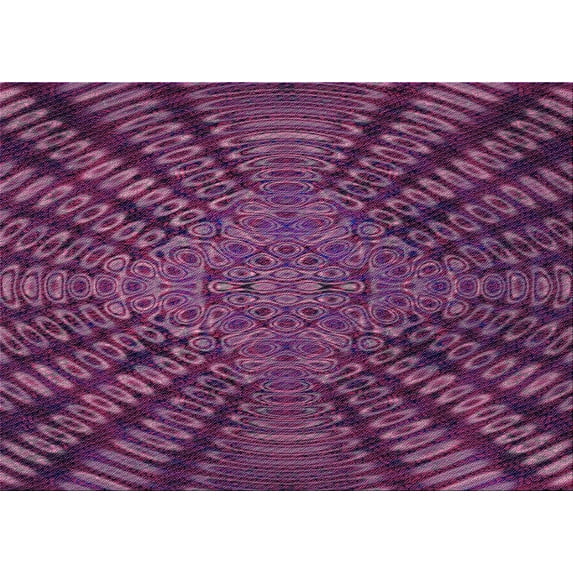 Ahgly Company Indoor Rectangle Patterned Pink Plum Purple Area Rugs, 3' x 5'