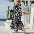 thumbnail image 2 of WTOBBY Women's Beach Cover-Up Swimsuit Bikini Outerwear Flowy Long Sleeve Dress Swimsuit Cape Jacket for Summer Poolside Resort Wear,Dark Gray One Size, 2 of 5