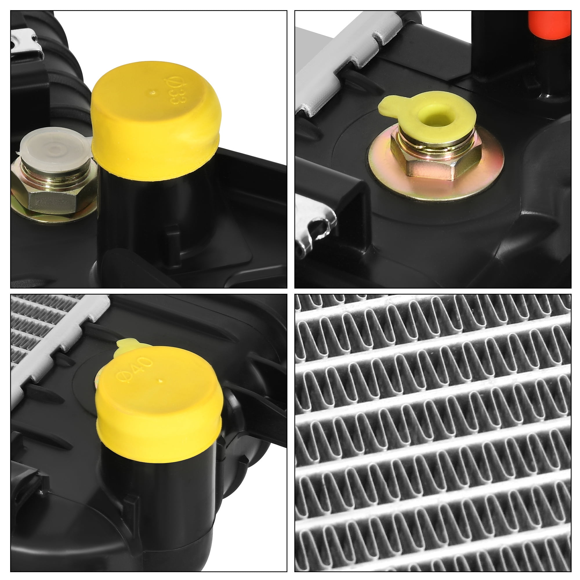 LEDKINGDOMUS Radiator for 2014-2018 Chevrolet Silverado 1500/GMC Sierra 1500 V6 4.3L Replaces OEM 84186716, 23126398, CU13396 High-Density Fins Aluminum Core Leak-Checked (No Cap)