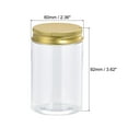 thumbnail image 2 of Uxcell 7oz/ 200ml Round Plastic Jars with Golden Aluminum Screw Top Lid 4Pack, 2 of 5