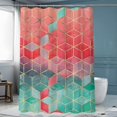thumbnail image 1 of Modern Geometric Bathroom Waterproof Shower Curtain, 1 of 3