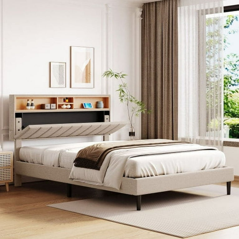 Platform bed frame 2024 with adjustable legs