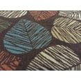 thumbnail image 2 of Rubber Collection Leaves Floral Design Multi-Color Rug Runner Printed Slip Resistant Rubber Back Latex Contemporary Modern 2 x 7 Runner Rug (Brown Multi Leaves, 23"x7'), 2 of 6