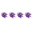 thumbnail image 2 of Wheel Valve Covers, 4 Pieces Universal Wheel Stem Valve  Crown Shape Light Weight  For Cars Trucks Bicycles Purple, 2 of 8
