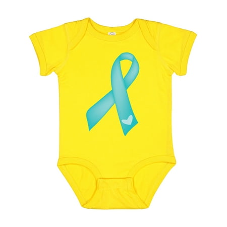 

Inktastic Teal Awareness Ribbon Gift Baby Girl Bodysuit