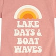 thumbnail image 3 of Instant Message - Lake Days And Boat Waves - Toddler And Youth Girls Short Sleeve Graphic T-Shirt, 3 of 6