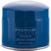 Premium Guard Oil Filter 26300-35503 | Fits 2008-19 Hyundai Sonata, 2008-20 Elantra, 2008-20 Kia Optima, 2010-22 Forte, 2010-22 Soul, 2011-22 Sportage, 2011-20 Sorento, 2008-21 Hyundai Tucson