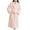 Pink, variant on Fanxing Womens Plush Thickened Robes Long Sleeve Coral Fleece Nightgown with Pocket Casual Belt Pajama Bathrobes Gray Free Size
