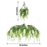 Efavormart 55" Cream Artificial Silk Wisteria Vine Round Hanging Canopy ...