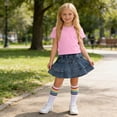 thumbnail image 7 of Cethrio Girls Cotton Outfit Sets, Summer Short Sleeve 3 Piece T-shirts Skirts and Socks Set Pink Size 10-12, 7 of 7