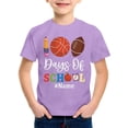 thumbnail image 2 of NAFUU Boys Tops Prints 100 Crewneck Back To School Graphic Short Sleeve Tee Shirt Casual Loose Fit Crew Neck Top For Kids Soft Home Boys Blouse,Purple,6-7 Years, 2 of 4