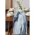 thumbnail image 2 of Hokiten Table Runners 72 Inches Long Dress Scarves, Grey Gold Marble Farmhouse Kitchen/Dining Table Runner, Coffee Tablerunners, Modern Marble Geometric 13x72 Inch, 2 of 7