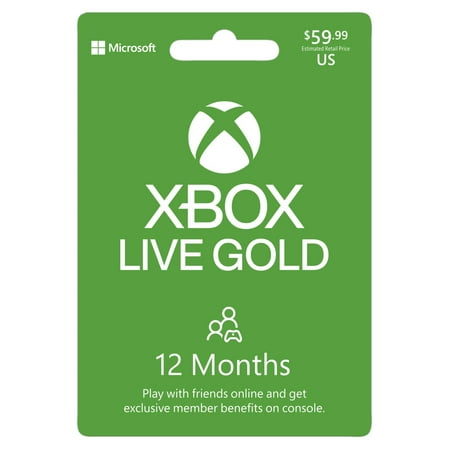 Microsoft - Xbox Live 12 Month Gold Membership