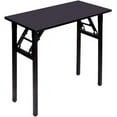 thumbnail image 4 of SOGES 31.5 inches Folding Desk No Assembly Sturdy Small Writing Desk for Small Spaces, Black, 4 of 10