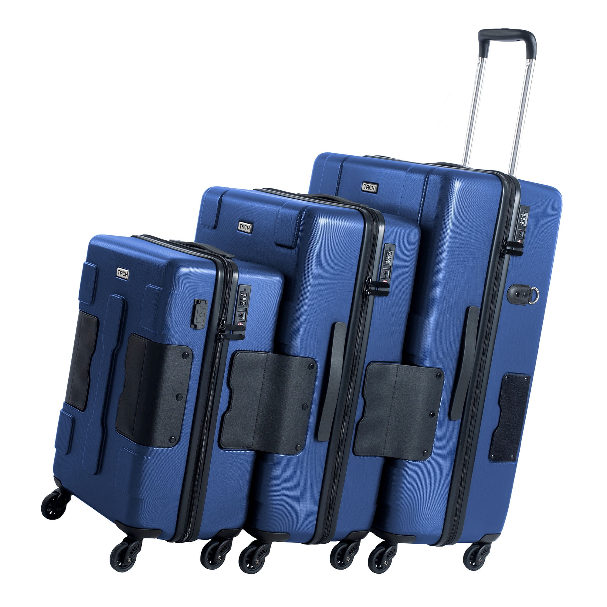 blue travel luggage