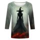 thumbnail image 3 of Ailaofu 3/4 Length Sleeve Women Tops Crew Neck Blouses Dressy Casual Summer T Shirts Loose Fit Business Work Clothes, 3 of 4