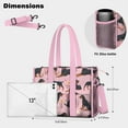 thumbnail image 5 of Teacher Tote Bag,Rottweiler Dogs with Pioneer Flower Teacher Utility Tote Bag,Large Work Tote Bags for Women with Multiple Pockets,Top Zipper Closure,13.8x10.6x6.7 Inch, 5 of 5