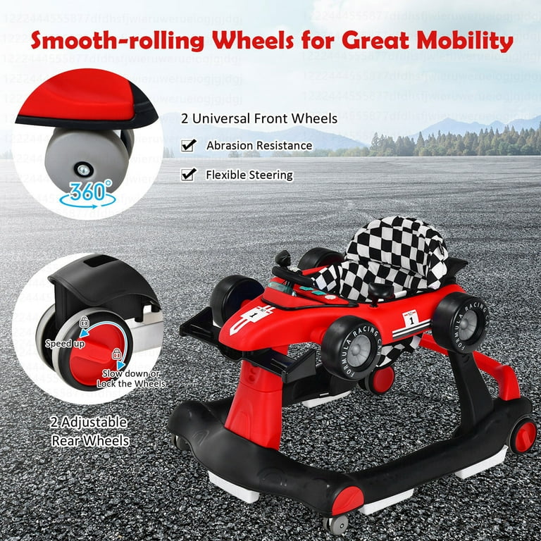 【in a row】Millie Race-Up Walker Costway 4-in-1 Unisex Baby Walker, Foldable, Multifunctional