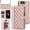 Rosegold, variant on Allytechgroup Wallet Case for iPhone 7 / 8 / SE 2022 & 2020 with Credit Card Slot, RFID Blocking PU Leather Case with Lanyard & Shoulder Strap & Kickstand Shockproof Bumper for Women Men, Black